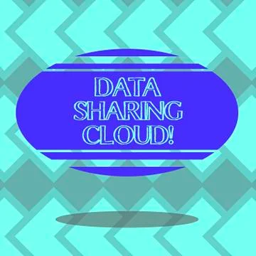 Text sign showing Data Sharing Cloud. Conceptual photo using internet 스톡 일러스트