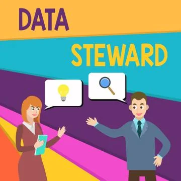 Text sign showing Data Steward. Conceptual photo responsible for utilizing an 스톡 일러스트