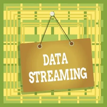 Text sign showing Data Streaming. Conceptual photo data that is continuously Illustration
