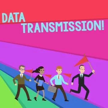 Text sign showing Data Transmission. Conceptual photo sending data イラスト素材