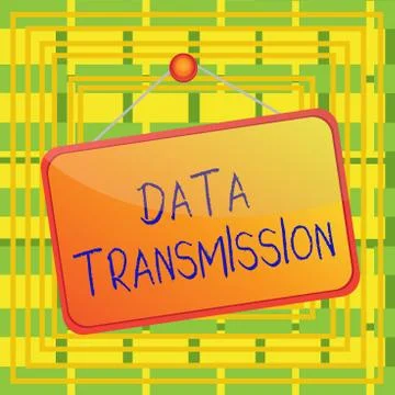 Text sign showing Data Transmission. Conceptual photo sending data Illustrazione stock