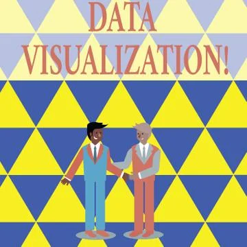 Text sign showing Data Visualization. Conceptual photo representation of Illustrazione stock