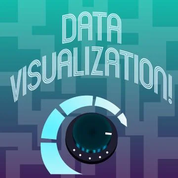 Text sign showing Data Visualization. Conceptual photo representation of Illustrazione stock