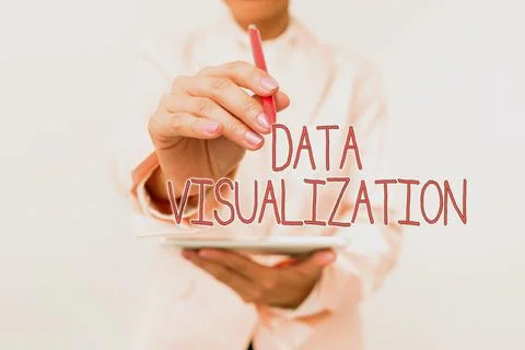 Text sign showing Data Visualization. Business overview representation of Foto stock