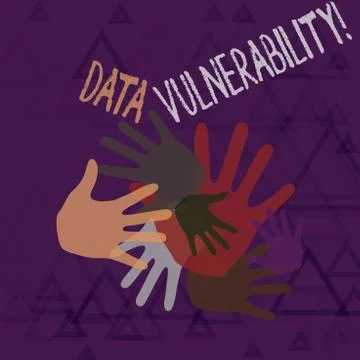 Text sign showing Data Vulnerability. Conceptual photo weakness of a data which Stock Illustration