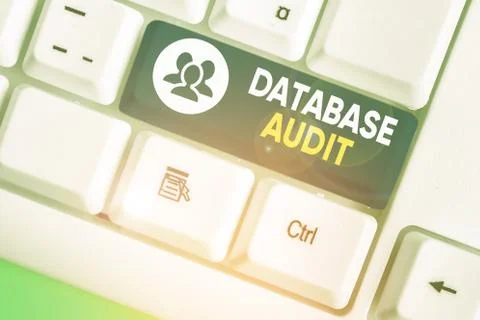 Text sign showing Database Audit. Conceptual photo auditing of data to assess 스톡 사진