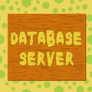 Text sign showing Database Server. Conceptual photo uses a database application Stock Illustration