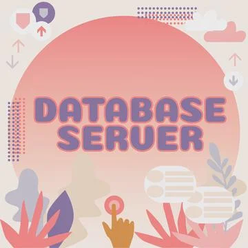 Text sign showing Database Server. Business approach uses a database application Stock Illustration