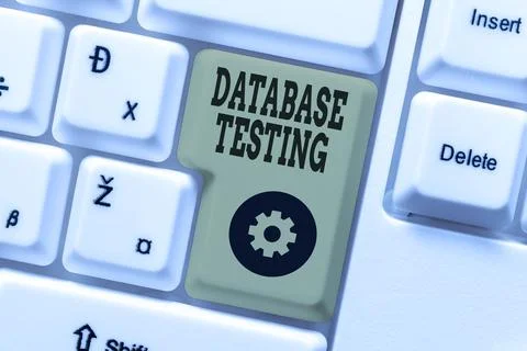 Text sign showing Database Testing. Internet Concept involves the retrieved Stockfoto's