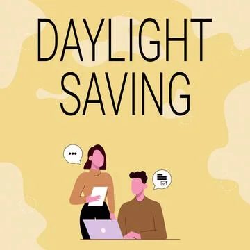 Text sign showing Daylight Saving. Word for Storage technologies that can be Stock Illustration