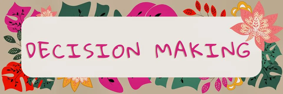 Text sign showing Decision Making. Conceptual photo to choose the best option to Stock Illustration