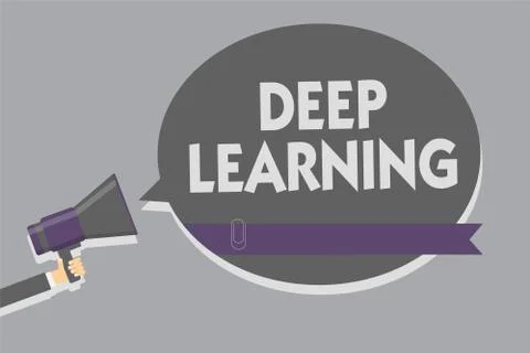 Text sign showing Deep Learning. Conceptual photo Hierarchical Abstractions イラスト素材