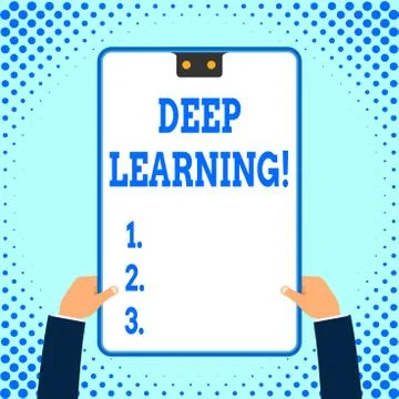 Text sign showing Deep Learning. Conceptual photo the collection of algorithms 스톡 일러스트