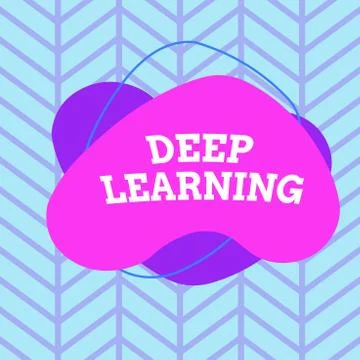 Text sign showing Deep Learning. Conceptual photo the collection of algorithms Stock Illustration