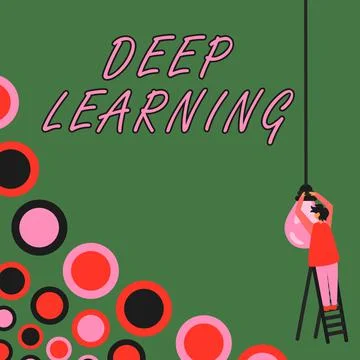 Text sign showing Deep Learning. Internet Concept Hierarchical Abstractions イラスト素材