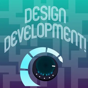Text sign showing Design Development. Conceptual photo technical aspects of Stock-Illustration