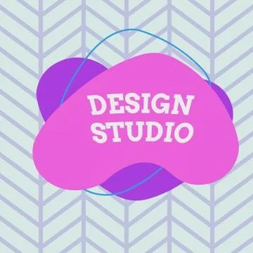 Text sign showing Design Studio. Conceptual photo workplace for designers and Ilustración de archivo