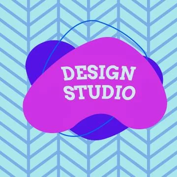 Text sign showing Design Studio. Conceptual photo workplace for designers and Ilustración de archivo