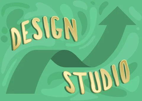 Text sign showing Design Studio. Business overview workplace for designers and 스톡 일러스트