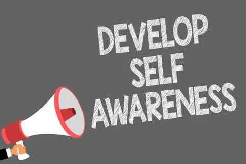 Text sign showing Develop Self Awareness. Conceptual photo increase conscious イラスト素材