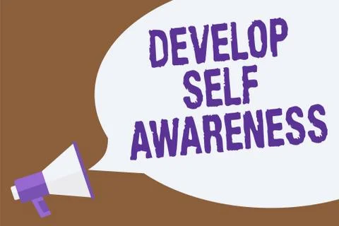 Text sign showing Develop Self Awareness. Conceptual photo increase conscious Stockillustratie