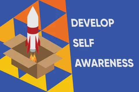 Text sign showing Develop Self Awareness. Conceptual photo increase conscious イラスト素材