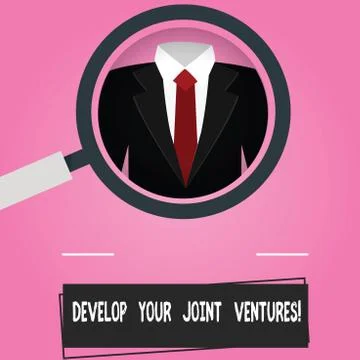 Text sign showing Develop Your Joint Ventures. Conceptual photo Business Stock Illustration