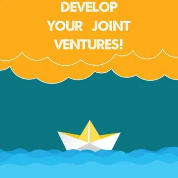 Text sign showing Develop Your Joint Ventures. Conceptual photo Business Stock Illustration