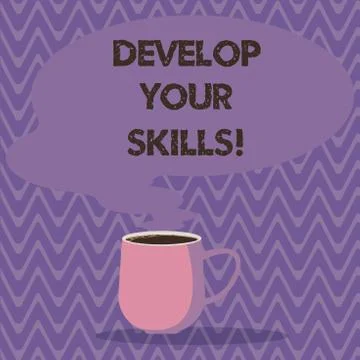 Text sign showing Develop Your Skills. Conceptual photo improve ability to do 스톡 일러스트