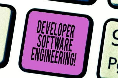 Text sign showing Developer Software Engineering. Conceptual photo Forming Foto stock