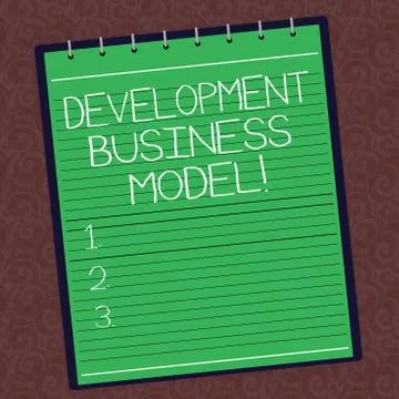 Text sign showing Development Business Model. Conceptual photo rationale of how Stock Illustration