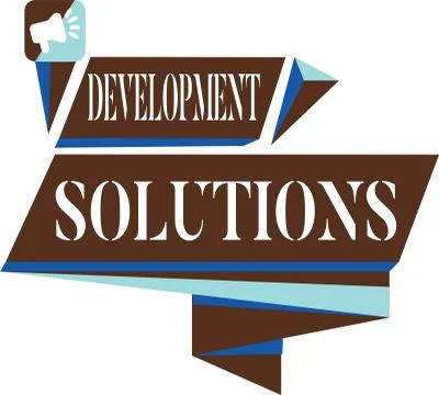 Text sign showing Development Solutions. Conceptual photo Efficient Planning  イラスト素材