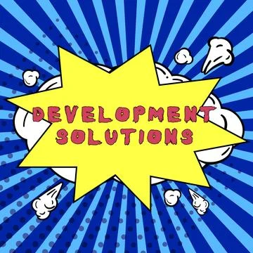 Text sign showing Development Solutions. Business concept Efficient Planning イラスト素材