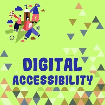 Text sign showing Digital Accessibility. Business showcase electronic technology Stock Illustration