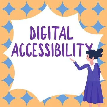 Text sign showing Digital Accessibility. Business overview electronic technology Stock Illustration