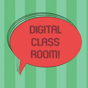 Text sign showing Digital Class Room. Conceptual photo where student learning Stock Illustration