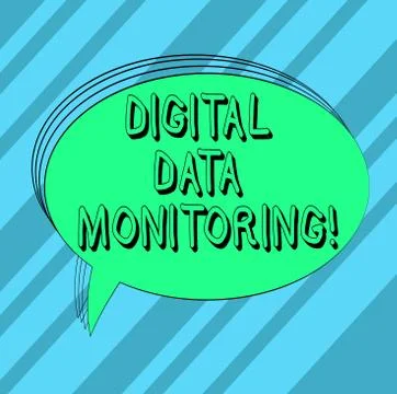 Text sign showing Digital Data Monitoring. Conceptual photo Routine check of Stock Illustration