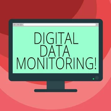 Text sign showing Digital Data Monitoring. Conceptual photo Routine check of Stock Illustration