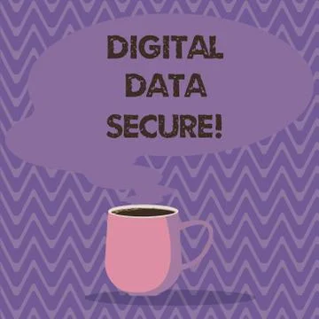 Text sign showing Digital Data Secure. Conceptual photo prevent unauthorized Stock Illustration