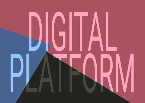 Text sign showing Digital Platform. Word for marketing campaign or branding new Stock Illustration