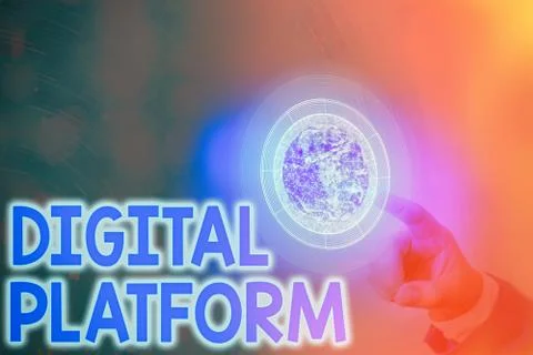 Text sign showing Digital Platform. Conceptual photo marketing campaign or Stock-Fotos