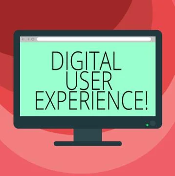 Text sign showing Digital User Experience. Conceptual photo demonstrating s is 스톡 일러스트