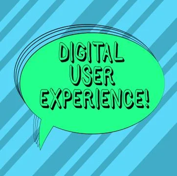 Text sign showing Digital User Experience. Conceptual photo demonstrating s is Stock Illustration