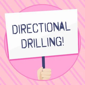 Text sign showing Directional Drilling. Conceptual photo drilling for oil which Stock Illustration