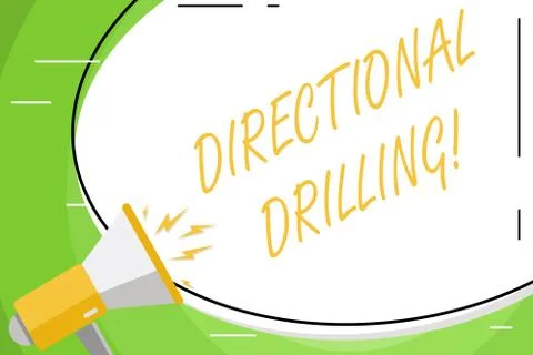 Text sign showing Directional Drilling. Conceptual photo drilling for oil which Stock Illustration