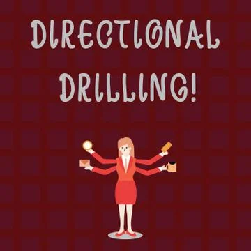 Text sign showing Directional Drilling. Conceptual photo drilling for oil which Stock Illustration