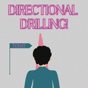 Text sign showing Directional Drilling. Conceptual photo drilling for oil which Stock Illustration