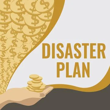 Text sign showing Disaster Plan. Business showcase Respond to Emergency Stock Illustration