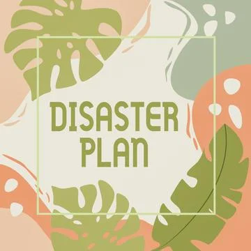 Text sign showing Disaster Plan. Business showcase Respond to Emergency Stockillustratie