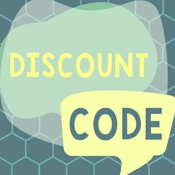 Text sign showing Discount Code. Business concept to reduce the price of a Stock Illustration